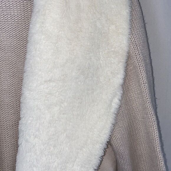 Lovestitch Pink faux suede and fur Cardigan Sweater medium - Picture 3 of 7